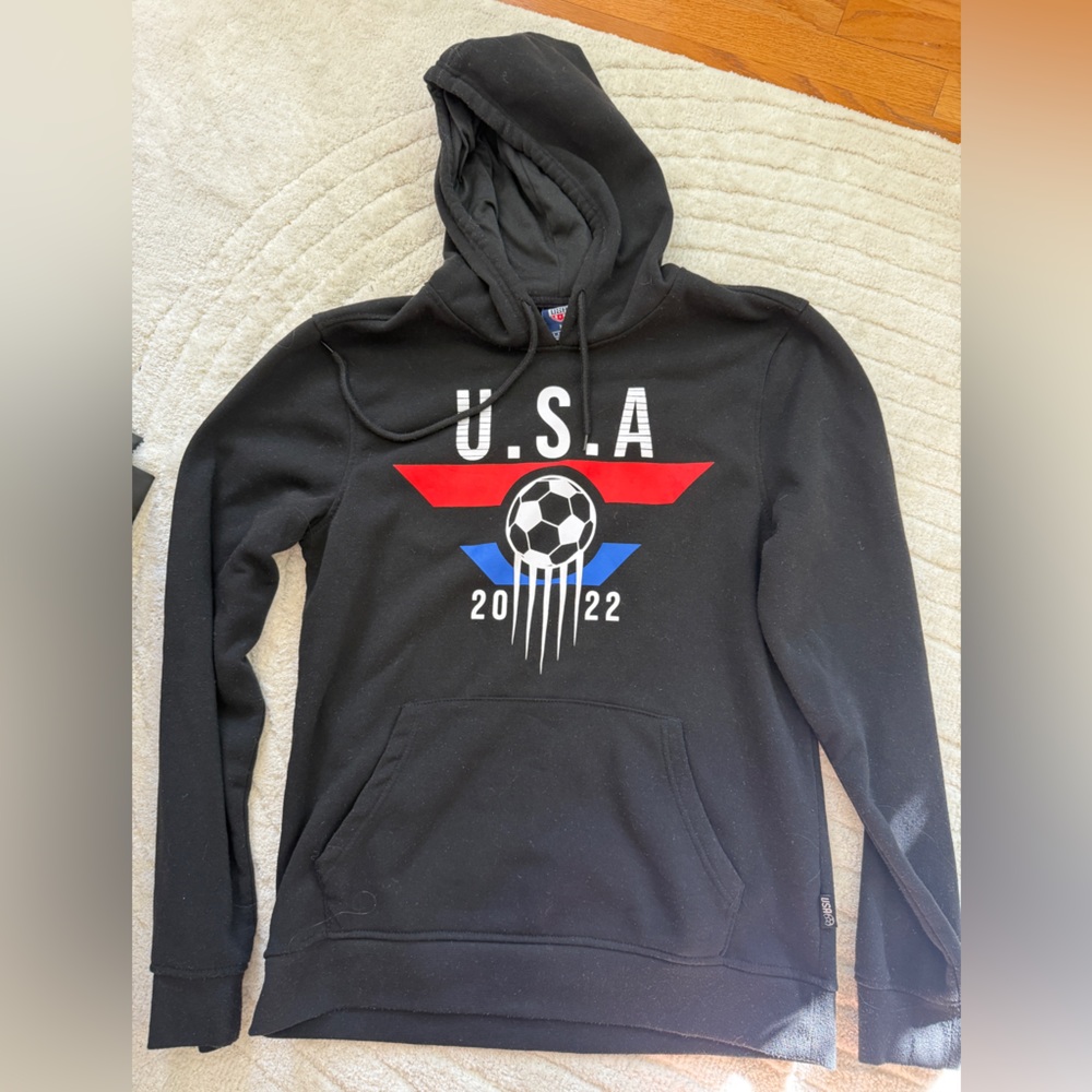 USA Graphic Soccer Hoodie - Black World Cup